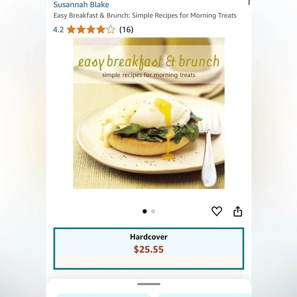 Crate & Barrel | Easy Breakfast & Brunch Hardcover Cookbook